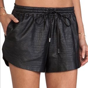 Bec & Bridge 100% leather shorts